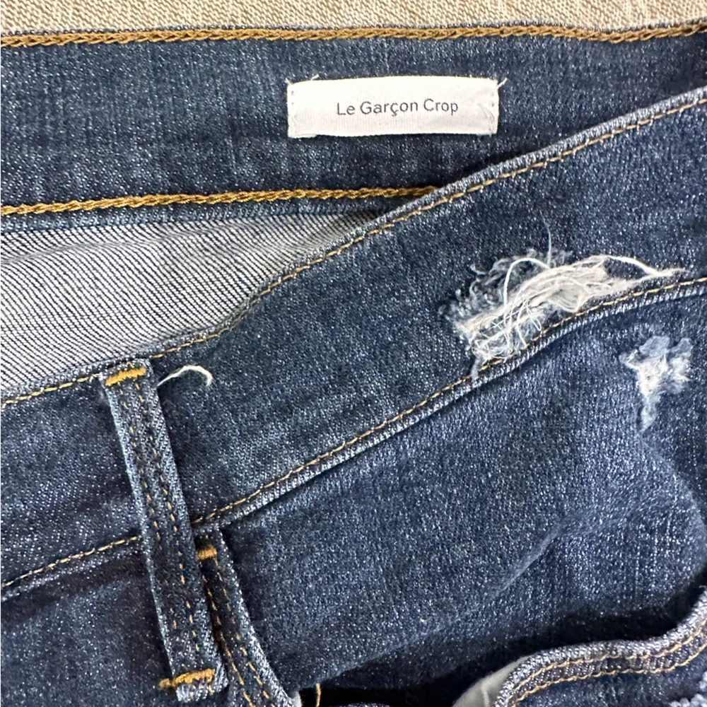 FRAME Le Garcon Crop distressed jeans - Picture 2 of 4